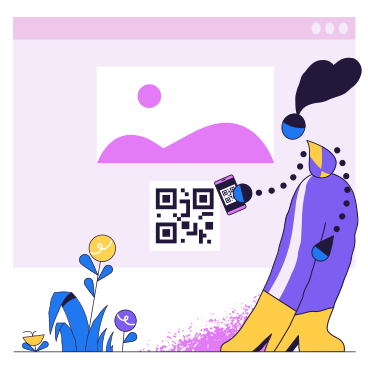 QR code scan PNG, SVG
