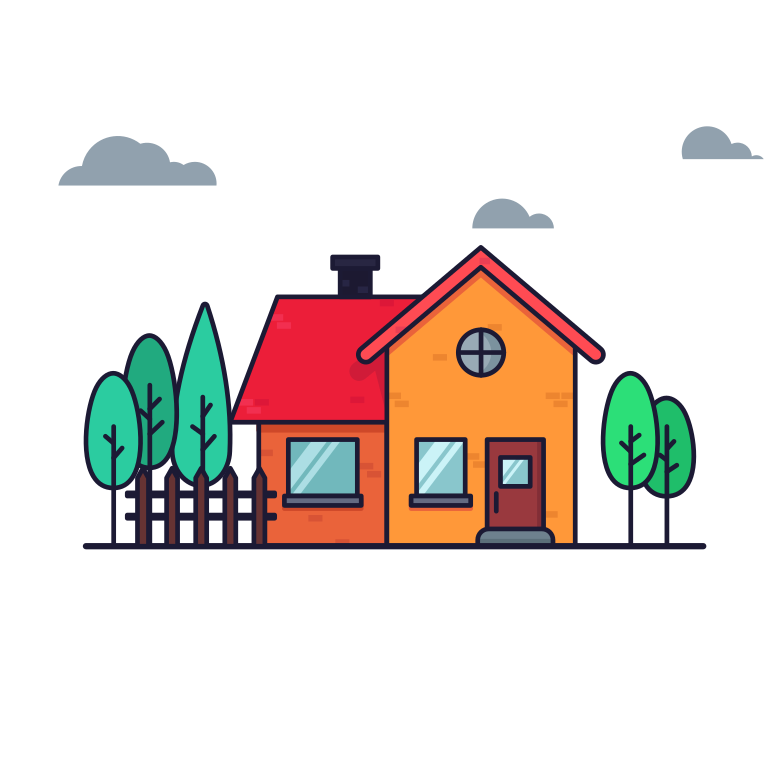 Home иллюстрация. House illustration. Noisy House illustration. Cute House illustration.