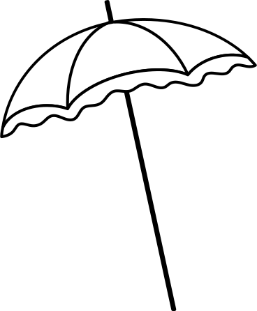 white beach umbrella PNG, SVG