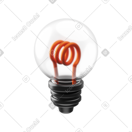 3D light bulb PNG, SVG