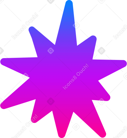 star decagonal PNG, SVG