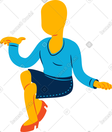 Woman sitting PNG, SVG