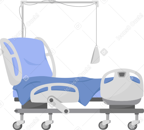 hospital bed Illustration in PNG, SVG