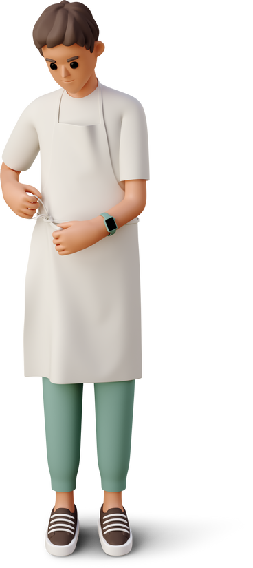 boy with apron PNG, SVG