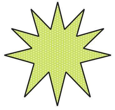 green multi-pointed star PNG, SVG