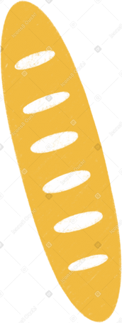 yellow baguette Illustration in PNG, SVG