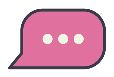 Red speech bubble animated illustration in GIF, Lottie (JSON), AE