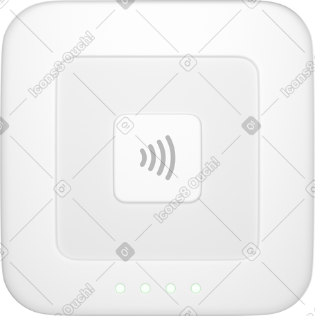 3D reader for contactless and chip front view PNG, SVG