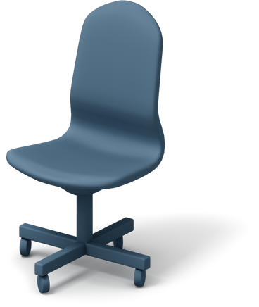 Черный офисный стул в PNG, SVG