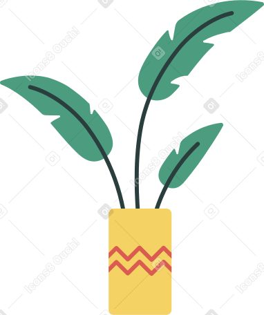 potted palm tree Illustration in PNG, SVG