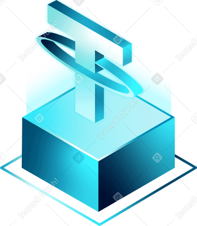 isometric tether icon PNG, SVG