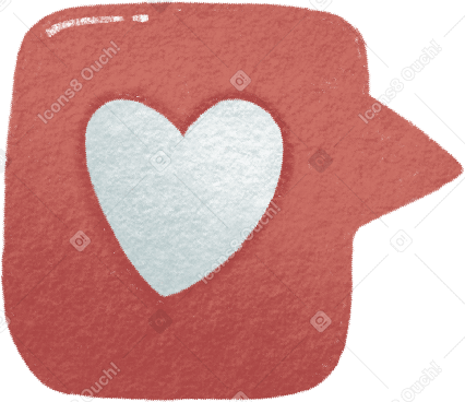 bubble with a heart Illustration in PNG, SVG