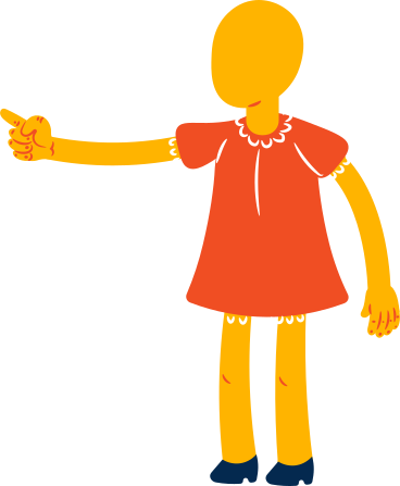 Girl points PNG, SVG