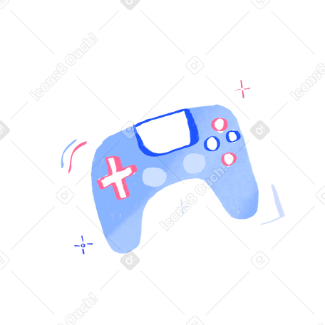 Gamepad with graphic elements PNG, SVG
