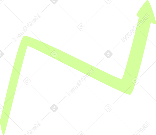 green arrow up Illustration in PNG, SVG