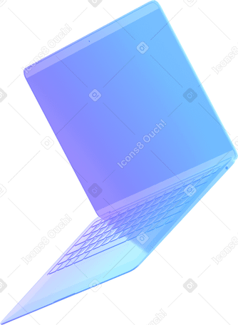3D Ordinateur portable bleu PNG, SVG