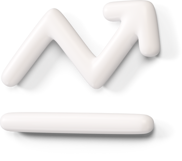 White zigzag growth icon turned to the left PNG, SVG