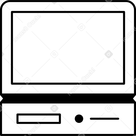 vintage monoblock computer PNG, SVG