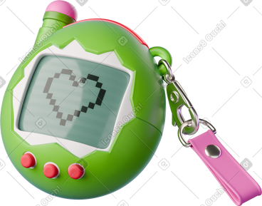 Green tamagotchi PNG, SVG