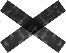 black cross x Illustration in PNG, SVG