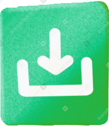 square button with download icon PNG, SVG