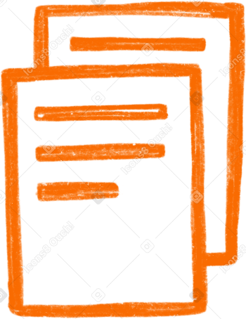 orange file sheets Illustration in PNG, SVG