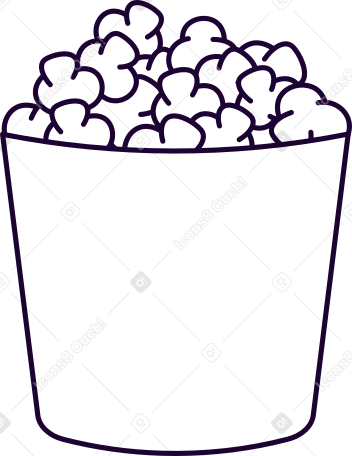 popcorn in a big bucket Illustration in PNG, SVG