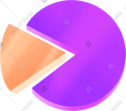 round purple chart PNG, SVG