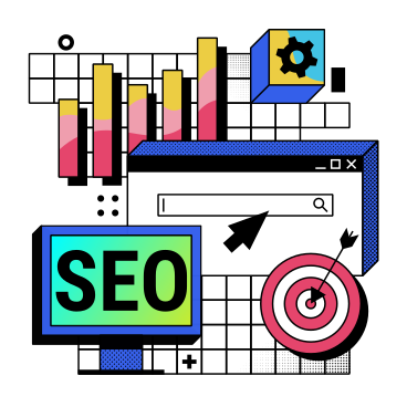 Search engine optimization and SEO targets PNG, SVG