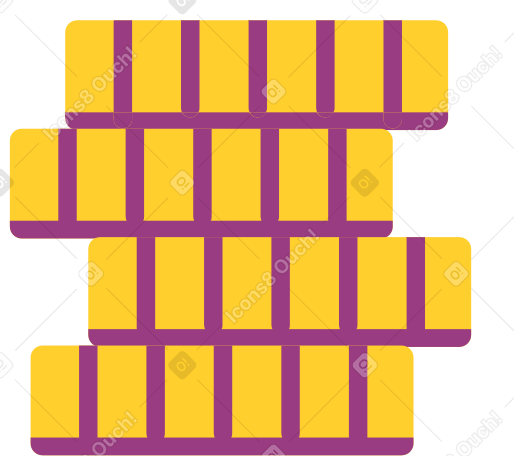 stack of four coins Illustration in PNG, SVG
