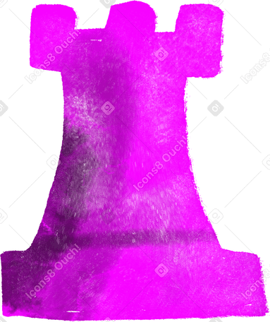 pink rook chess piece Illustration in PNG, SVG