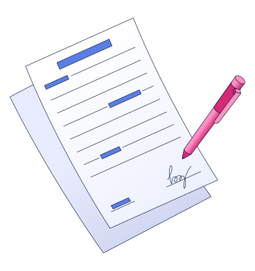 Signing the contract в PNG, SVG