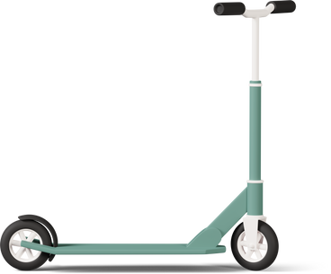 Vista laterale dello scooter PNG, SVG
