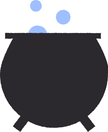 magic cauldron PNG, SVG