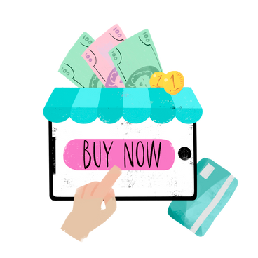 Tablet online money exchange with a card PNG, SVG