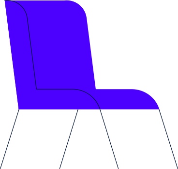 blauer stuhl PNG, SVG