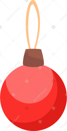 red christmas bauble Illustration in PNG, SVG