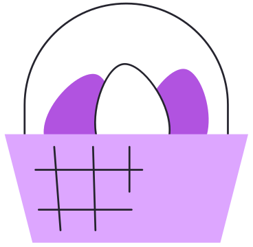 easter basket PNG, SVG