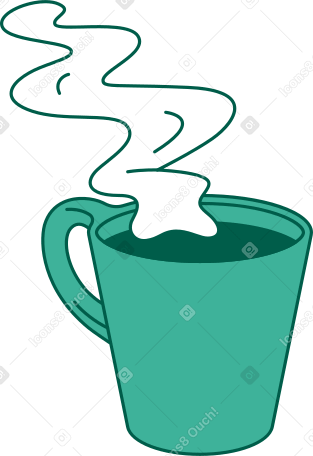 mug with steam PNG, SVG