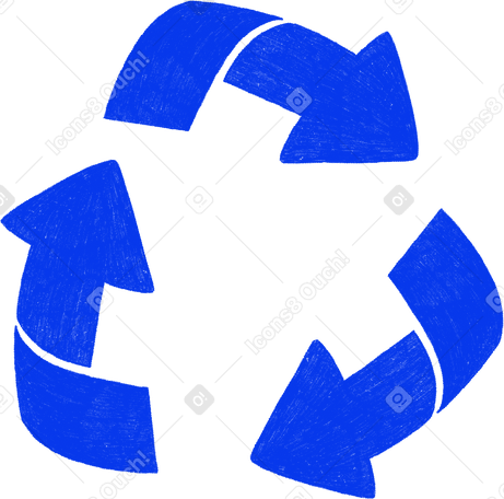 blue recycling sign PNG、SVG