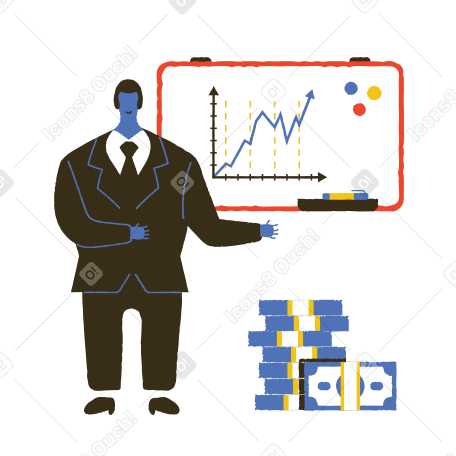 Business presentation Illustration in PNG, SVG