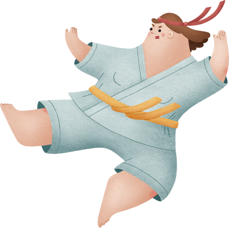 karate girl Illustration in PNG, SVG
