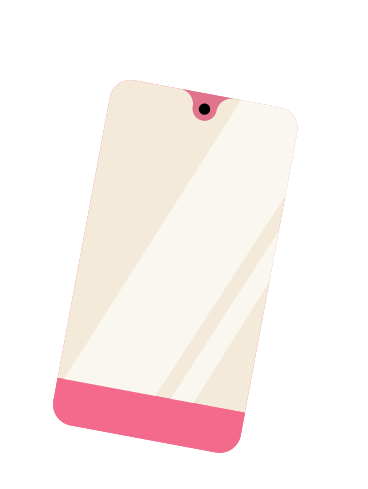 Pink mobile phone animated illustration in GIF, Lottie (JSON), AE