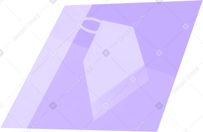 price tag on rectangle purple PNG、SVG