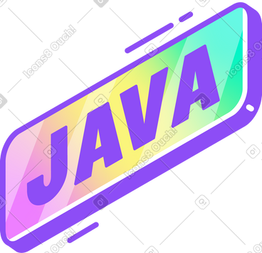 Lettering java in plate text PNG, SVG