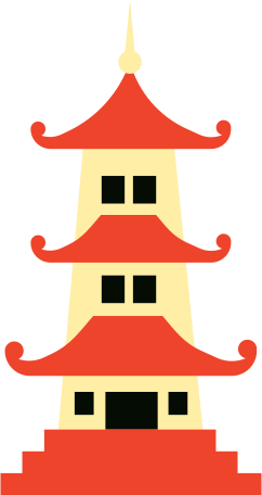 pagoda Illustration in PNG, SVG