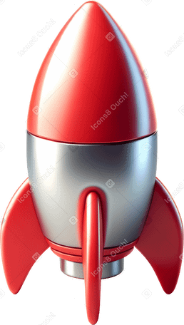 3D 로켓 PNG, SVG