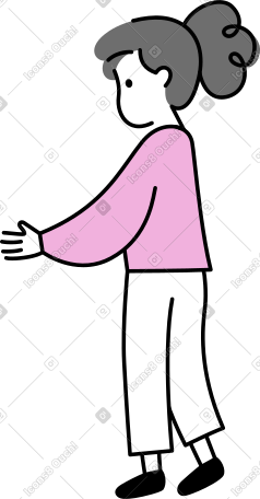 年轻女子伸出手 PNG, SVG