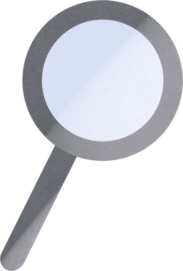 grey magnifying glass PNG, SVG