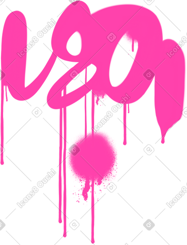 Pink graffiti PNG, SVG